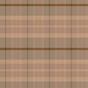 Ossian Plaid Pattern - Sage Green and Beige Brown - Light Academia Tartan Collection Fabric