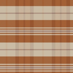 Arable Plaid Pattern - Bright Brown, Taupe, Beige- Light Academia Tartan Collection