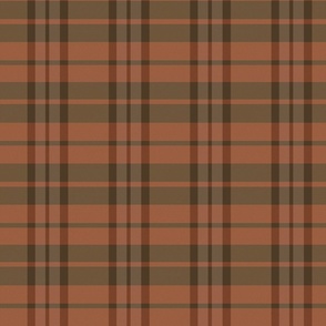 Daviana Plaid Pattern - Deep Brown, Tan, and Moss Green - Light Academia Tartan Collection