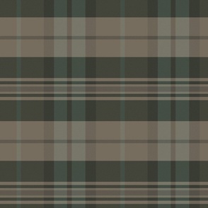 Aillith Plaid Pattern - Green, Beige, Taupe - Dark Academia Tartan Collection