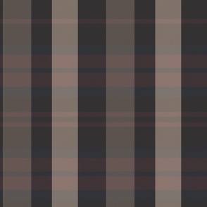 Evander Plaid Pattern - Dark Grey, Beige, Red - Dark Academia Tartan Collection