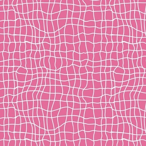 Wonky Hand Drawn Gauze Stripes on Ice Cream Azalea /Barbie Pink