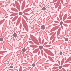 Floral Triangles coral pink normal scale