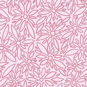 line art floral coral normal scale