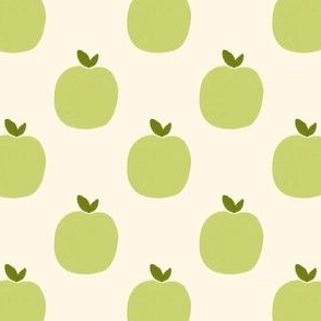 Apples: Green on Cream