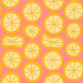 Lemon Slices on Pink