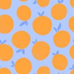 Oranges on Blue