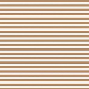 Dreamy stripes thin light caramel brown and cream 