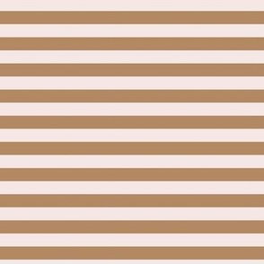 Dreamy stripes small light caramel brown and light pink 