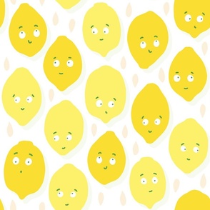 funny lemon faces with messy seeds  size M