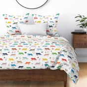 Large - Colorful tiger fabric, modern jungle, modern tiger, kids wallpaper, childrens fabric, fun and colourful kids