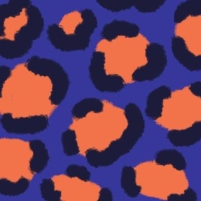 Leopard__Blue_And_Orange__Large