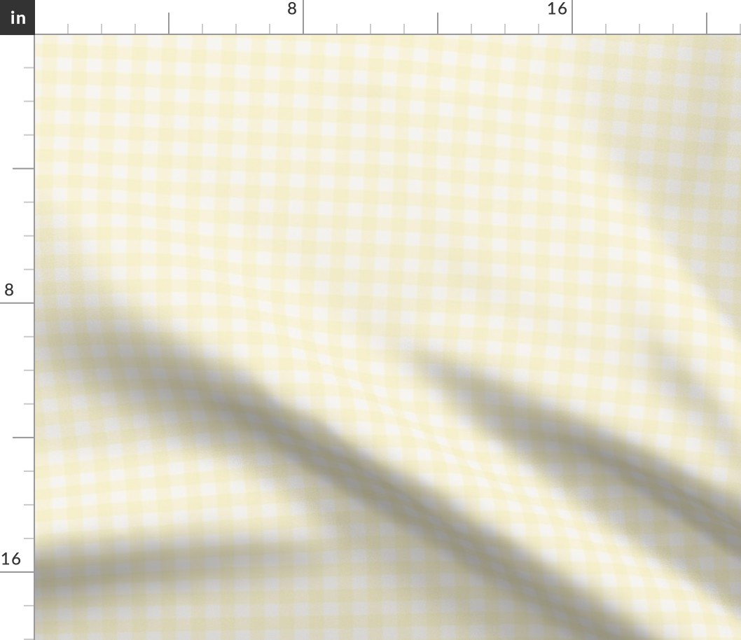 Sweet As Pie gingham small yellow and cream