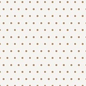 Whispers polkadot small cream and light caramel brown 