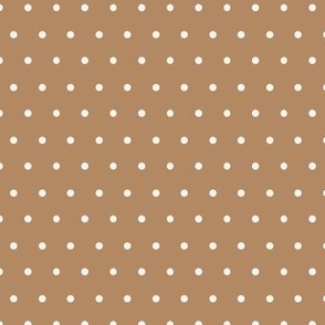 Whispers polkadot small light caramel brown and cream 