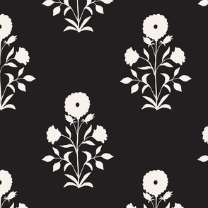 Modern Trad Floral | Lg Black 