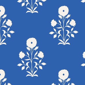 Modern Trad Floral | Lg Electric Blue