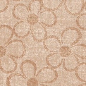 Boho Beige Buttercups | Earth Tones Neutral Floral Boho Wallpaper