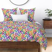 Every which way rainbow squiggle - 14”