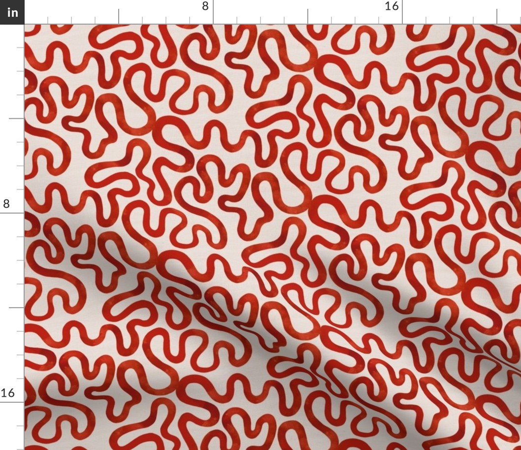 Never ending red squiggle line on ivory