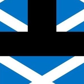 MEDIUM Scotland flag fabric - scottish_ alba_ blue and white_ snp black 8in