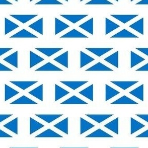 MICRO Scotland flag fabric - scottish_ alba_ blue and white_ snp white 2in