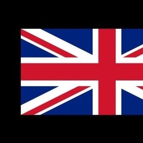 LARGE Union Jack flag fabric - united kingdom_ england_ scotland_ wales design black 10in