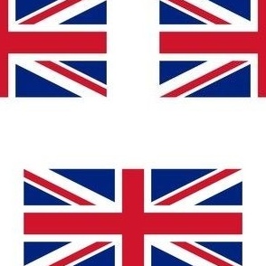 SMALL Union Jack flag fabric - united kingdom_ england_ scotland_ wales design white 6in