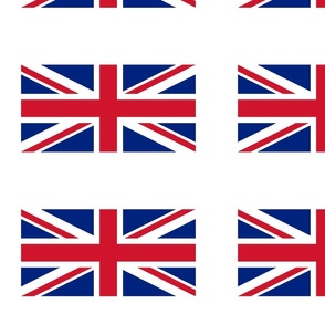 XLARGE Union Jack flag fabric - united kingdom_ england_ scotland_ wales design white 12in