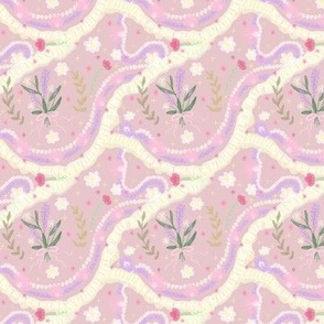 Pink French Country Table Linens Pattern