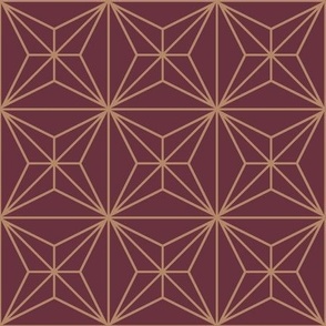 geometric burgundy