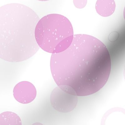Pink Bubbles Geometric on White