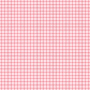 Small pink gingham plaid 24x16in repeat