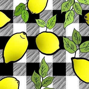 Lemons on Buffalo Check (large scale) 