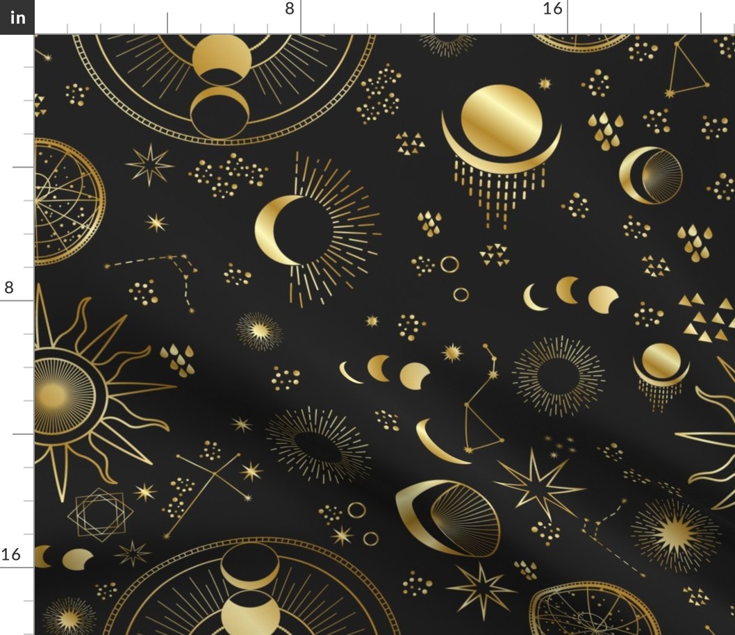 moon phase celestial gld pattern