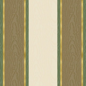 Moire Stripes (Large) - Bronze Broqn, Cream and Gold Foil   (TBS101)