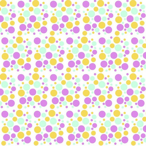 Dots - BirdsAndFlowers - Mauve colourway