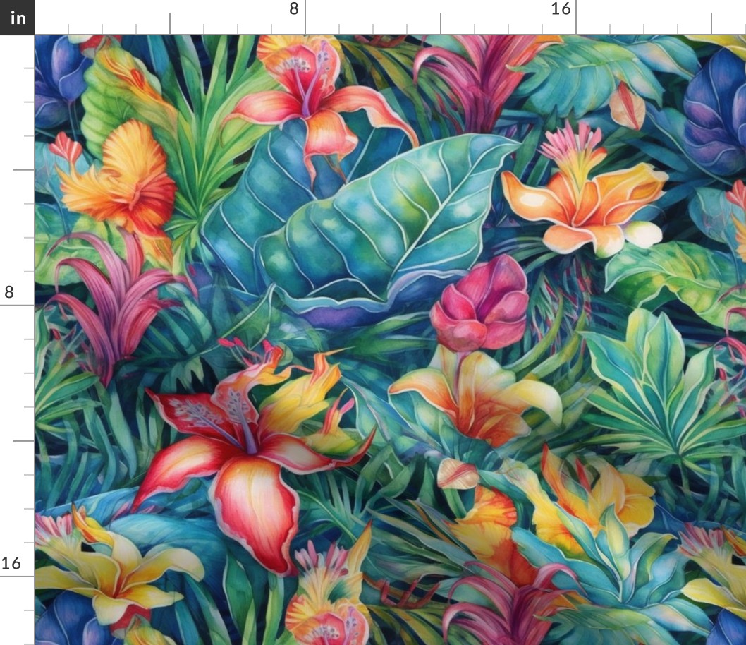 Tropical Rainbow Flowers