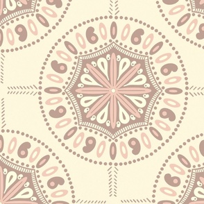 Modern Boho Earthy Victorian style pattern