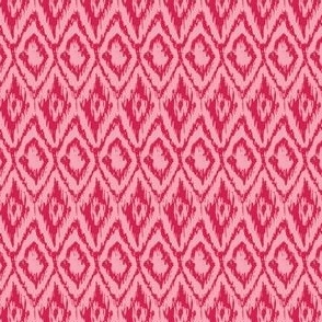 Ikat Diamond Red and Pink