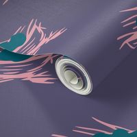 Bird Nest in Grape Purple Fabric