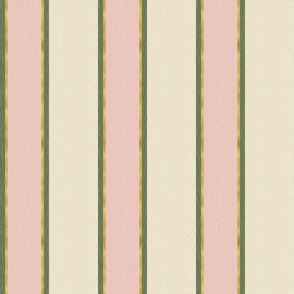 Moire Stripes (Medium) - Dusty Rose, Army Green, Cream and Gold Foil   (TBS101)