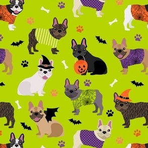 French Bulldog Halloween Green