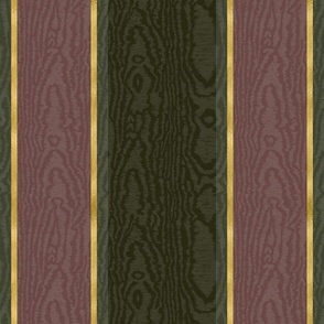 Moire Stripes (Large) - Wine, Black and Gold   (TBS101)