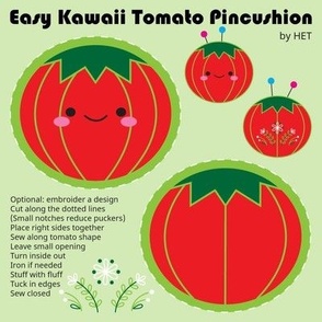Easy Kawaii Tomato Pincushion Red