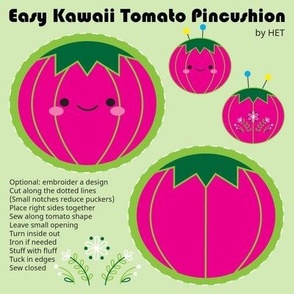 Easy Kawaii Tomato Pincushion Pink 