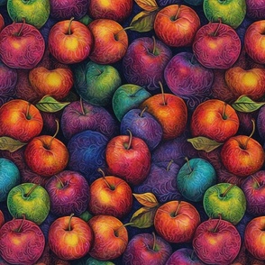 many colored apples