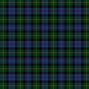 Gordon Clan tartan from 1793, 3"  (black guards on yellow stripes) 