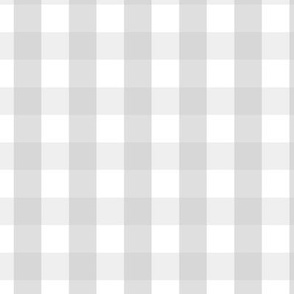 Simple Grey and White Gingham Plaid Check
