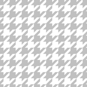 Grey and White Houndstooth Small Scale